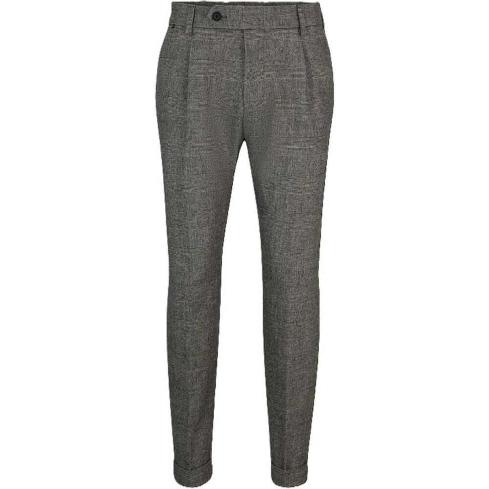 Boss Mens Perin Pleated Pants / Black